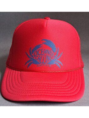 Oceans Calling Festival Crab USED Hat (Red, Snapback, Trucker, Ocean City, MD)